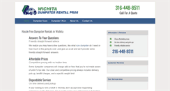 Desktop Screenshot of dumpsterrentalwichita.org