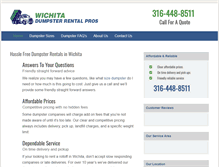 Tablet Screenshot of dumpsterrentalwichita.org